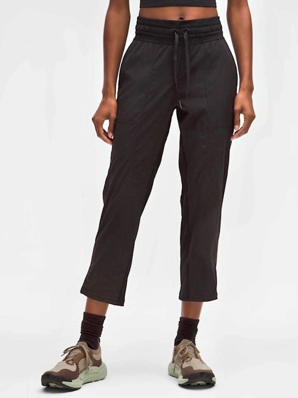 lululemon Dance Studio Mid-Rise Cropped Pant, Black, Size 10
